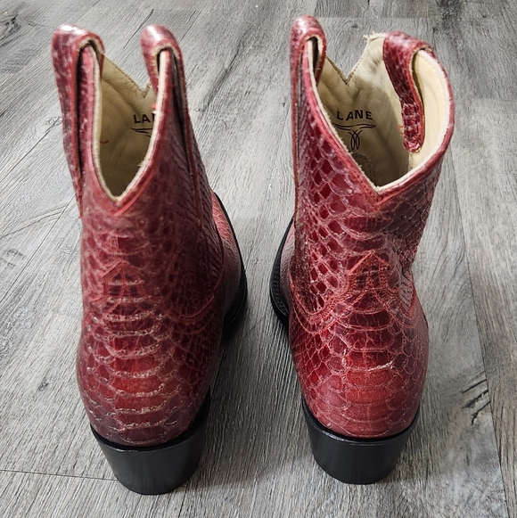 Lane Emma Jane Cowboy Bootie In Striking Red - Picture 6 of 9